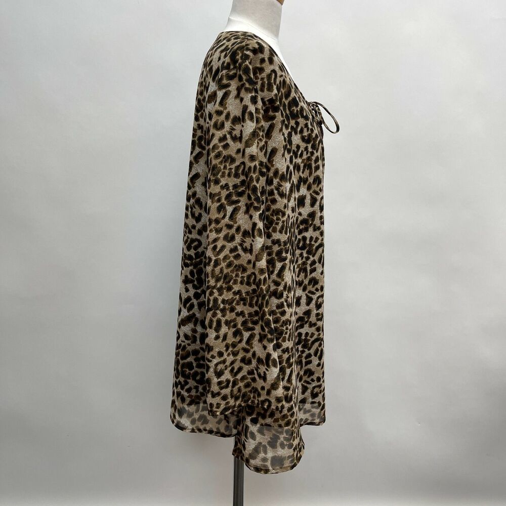 Metro‎ 22 Women's Top 3X Brown Animal Print - Picture 7 of 10